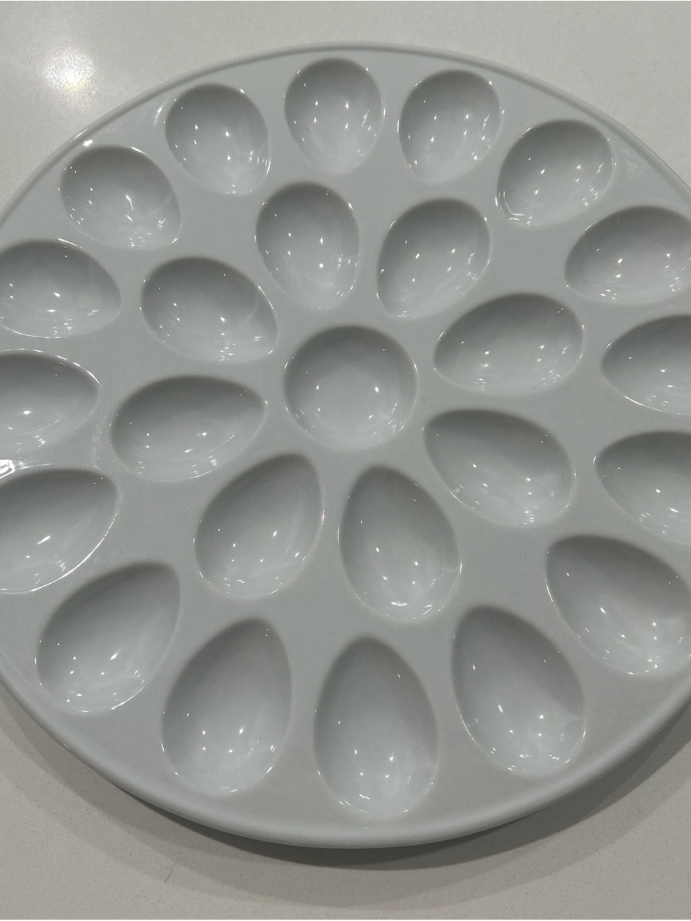 Pottery Barn Porcelain White Deviled Egg Plater